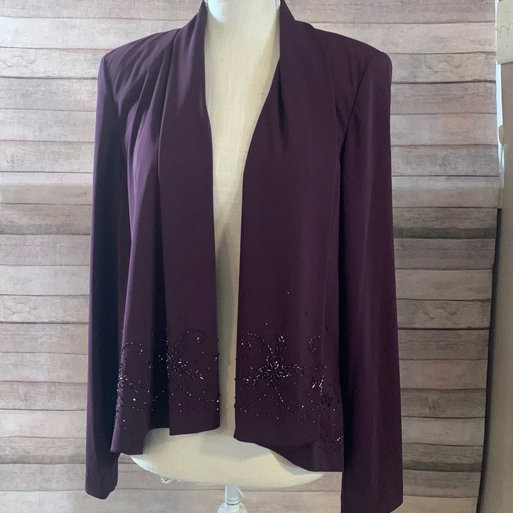 Alex Evenings Cardigan and dress with Shoulder Pads Size 10 NWOT - Picture 5 of 8